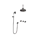 Krydsgreb indbygningsbatteri med loft hovedbruser & håndbrusesæt