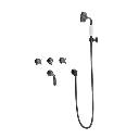 Krydsgreb indbygningsbatteri med kartud og håndbrusersæt