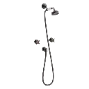 Krydsgreb indbygningsbatteri med håndbrusersæt