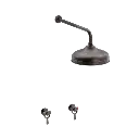 SP brusebatteri med 220mm brusehoved indbygning/mur