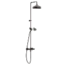 Krydsgreb brusebatteri med hoved- og håndbrusersæt