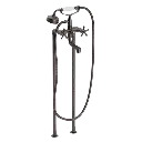 Christiansborg kar- og brusebatteri på standere med gl. dags håndbrusersæt