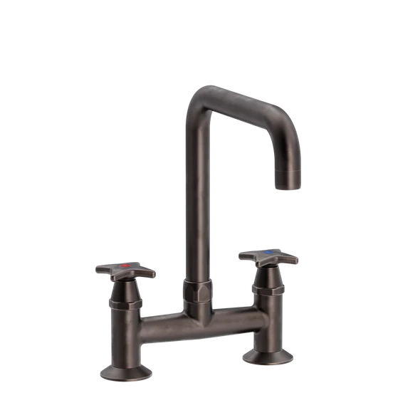 Krydsgreb 2-huls køkkenbatteri med U200 mm svingtud