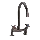 Krydsgreb 2-huls køkkenbatteri 45gr med svingtud Ø200mm