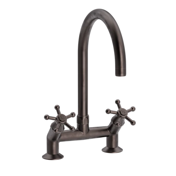 Christiansborg 2-huls køkkenbatteri 45gr med svingtud Ø200mm