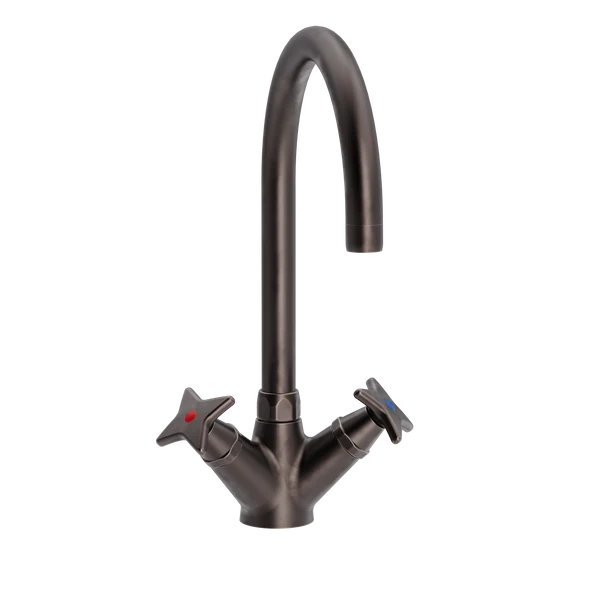 Krydsgreb køkkenbatteri med Ø 200 mm svingtud