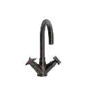 Krydsgreb håndvaskbatteri med Ø 150 mm svingtud