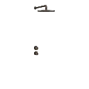 DECA - D3, brusearmatur med hovedbrus