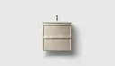 HAVEN H2/60 - LIGHT ASH WOOD MØBELPAKKE INKL. PLATE NORRVANGE LIGHT GREY & SERVANT I HVIT SOLID SURFACE