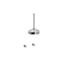 Kryssgrep innbyggingsarmatur med takdusj