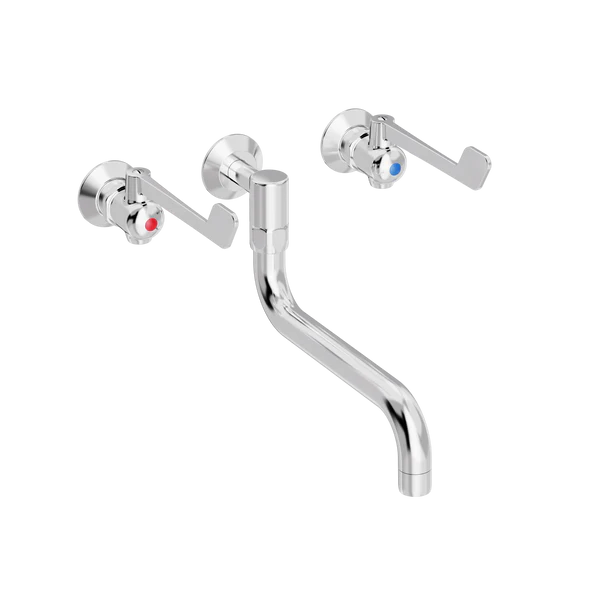 SP albue køkkenbatteri med S200 mm svingtud indbygning/mur