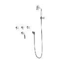 Krydsgreb indbygningsbatteri med kartud og håndbrusersæt