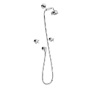 Krydsgreb indbygningsbatteri med håndbrusersæt