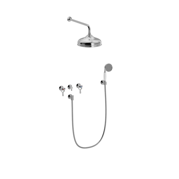 SP innbyggingsarmatur med hode- og hånddusjsett