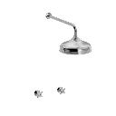 Krydsgreb brusebatteri med220mm brusehoved indbygning/mur