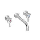 SP håndvaskbatteri med 200 mm fast. tud indbygning/mur