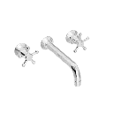 Christiansborg håndvaskbatteri med 200mm fast tud, indbygning/mur