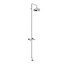 Kryssgrep utendørsdusj med hodedusj og fotspyler (EPDM)
