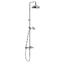 Krydsgreb brusebatteri med hoved- og håndbrusersæt