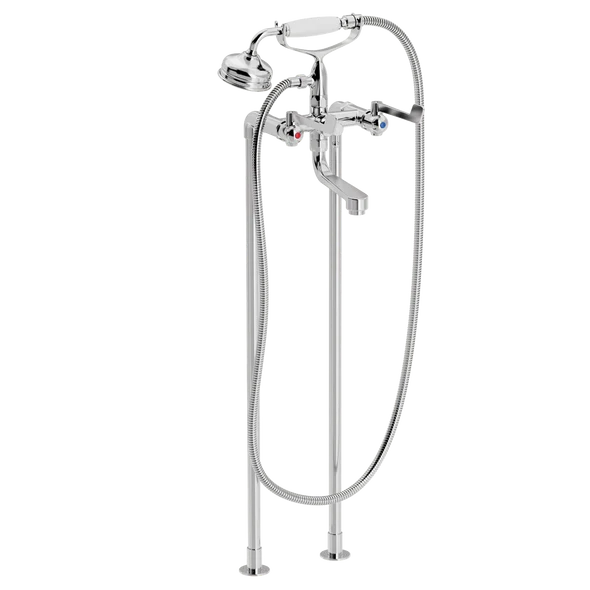 SP Albue kar- og brusebatteri på standere med gl. dags håndbrusersæt