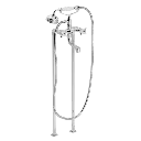 Krydsgreb kar- & brusebatteri på standere med gl. dags håndbrusersæt