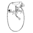 Christiansborg badekar- og dusjarmatur med klassisk hånddusjsett