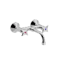 Kryssgrep veggarmatur med V150 mm fast tut