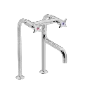 Krydsgreb køkkenbatteri på standere med S200 mm svingtud