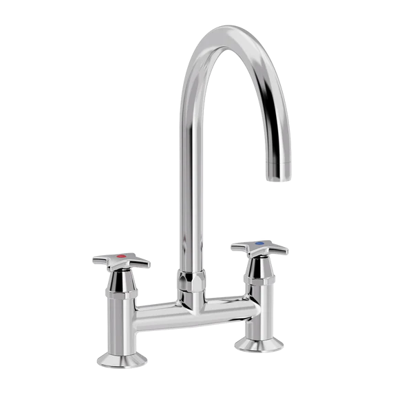 Kryssgrep 2-hulls kjøkkenarmatur med Ø 200 mm svingtut