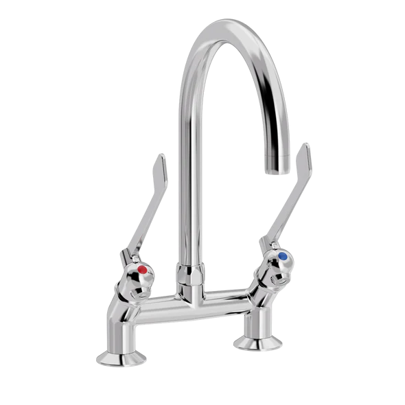 SP albue 2-huls køkkenbatteri 45gr med Ø200 mm svingtud