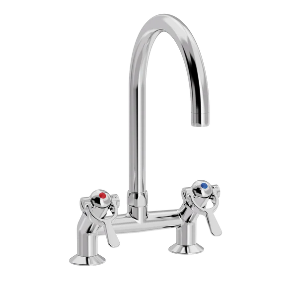 SP 2-huls køkkenarmatur 45gr. med Ø200mm svingtud