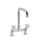 Krydsgreb 2-huls køkkenbatteri 45gr med svingtud U200mm