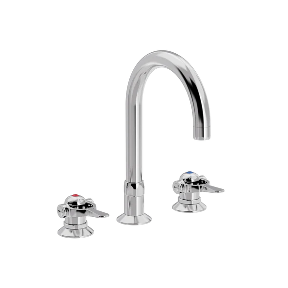 SP 3-huls håndvaskbatteri m/Ø150mm svingtud