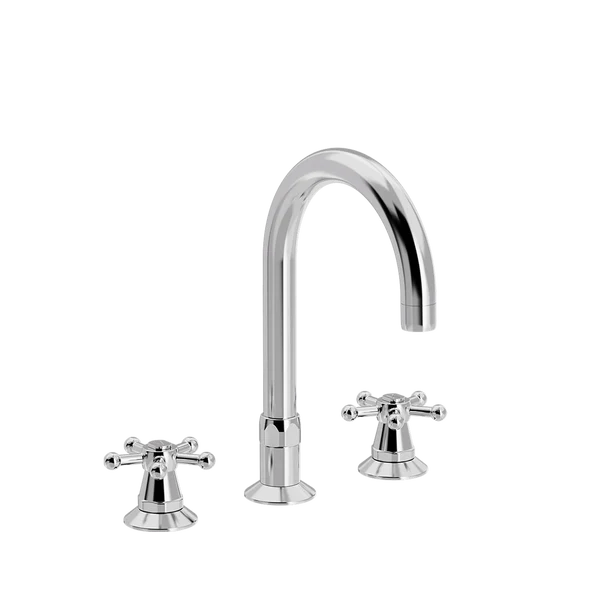 [TC16.301-Ø150.888] Christiansborg 3-huls køkkenbatteri med svingtud Ø150 mm (Bronsert messing)