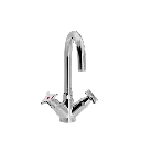 Krydsgreb håndvaskbatteri med Ø 150 mm svingtud