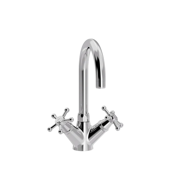 Christiansborg servantarmatur med Ø 150 mm svingtut