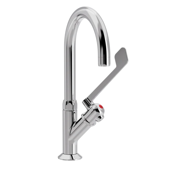 SP Albue standventil med Ø 150 mm svingtut, varmt vann