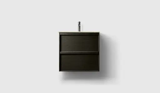 [HV905121] HAVEN H2/60 - DARK WOOD MØBELPAKKE INKL. PLATE AZUL OLIVE & UNDERLIMT SERVANT I HVIT SOLID SURFACE