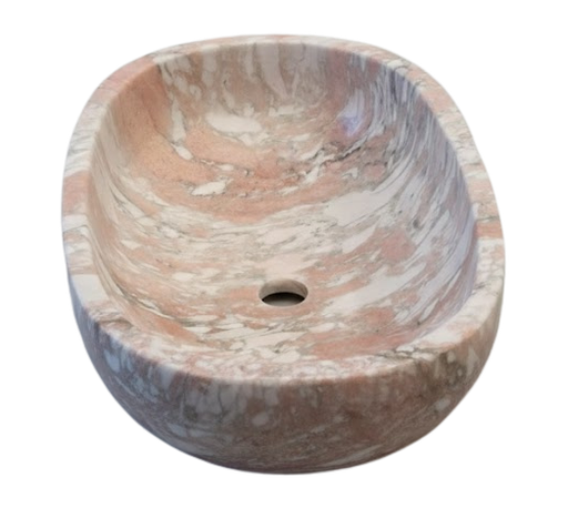 [CENVNR45] NORSK ROSA FAUSKE MARMOR SERVANT 45X30 OVAL