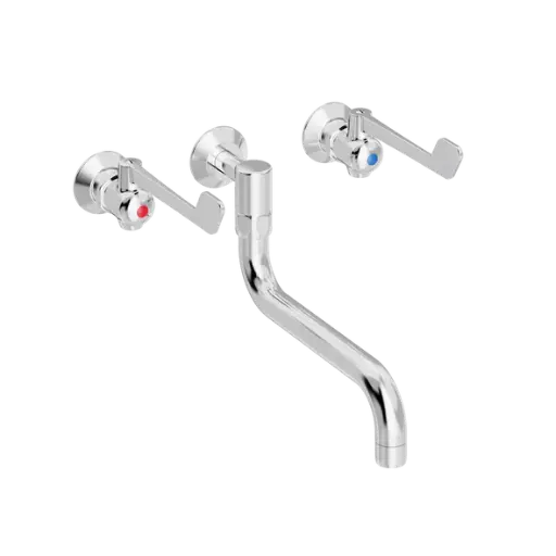 SP albue køkkenbatteri med S200 mm svingtud indbygning/mur