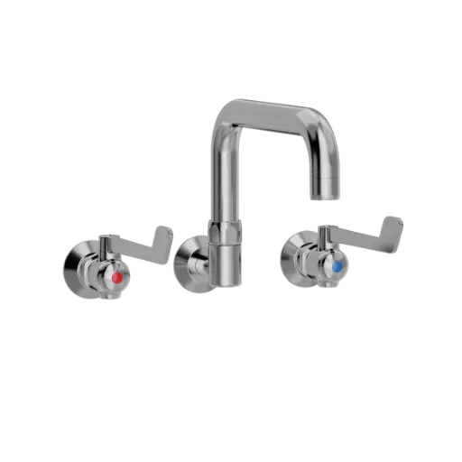 SP albue køkkenbatteri med L200 mm svingtud indbygning/mur