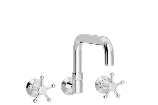 Christiansborg køkkenbatteri med L200 mm svingtud indbygning/mur