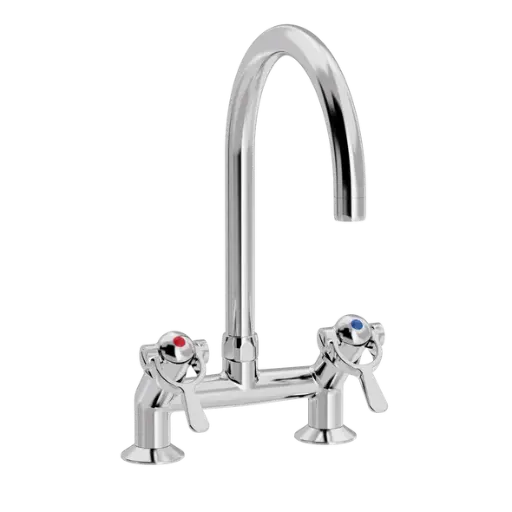 SP 2-huls køkkenarmatur 45gr. med Ø200mm svingtud