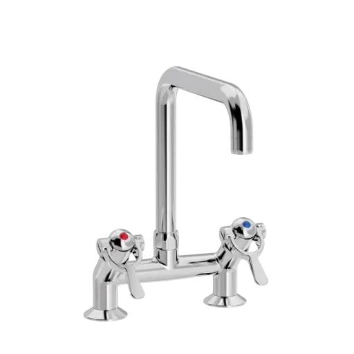 SP 2-huls køkkenarmatur 45gr. med U200mm svingtud